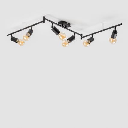 LED spot svetiljka 6xE27/6,5W/230V crna