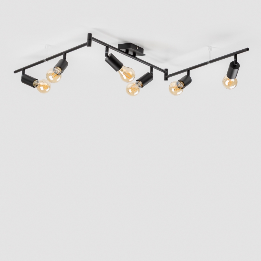 LED spot svetiljka 6xE27/6,5W/230V crna