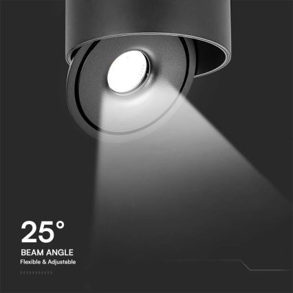 LED fleksibilna tačkasta svetiljka LED/28W/230V 3000/4000/6400K CRI 90 crna