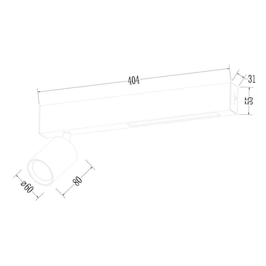 LED spot svetiljka MAGNET LED/5W/230V + 1xGU10/60W 3000/4000K bela