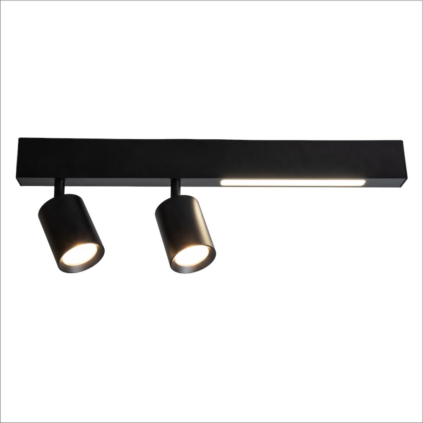 LED spot svetiljka MAGNET LED/5W/230V + 2xGU10/60W 3000/4000K crna
