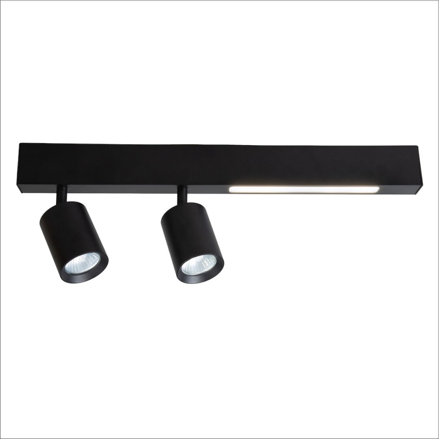 LED spot svetiljka MAGNET LED/5W/230V + 2xGU10/60W 3000/4000K crna