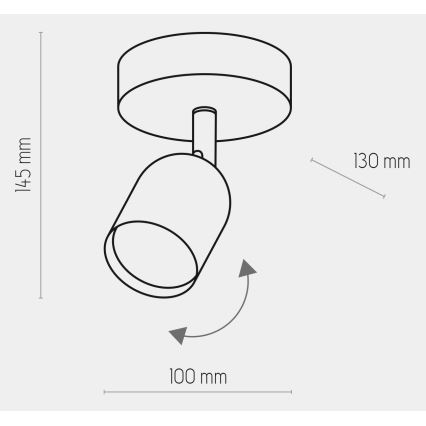 LED spot svetiljka TOP 1xGU10/10W/230V zlatna/crna