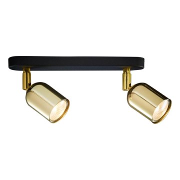 LED spot svetiljka TOP 2xGU10/10W/230V crna/zlatna