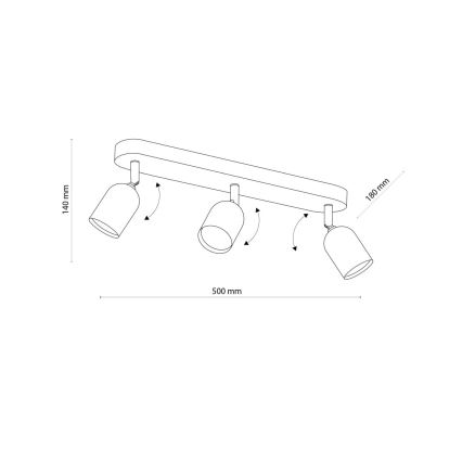 LED spot svetiljka TOP 2xGU10/10W/230V crna/zlatna
