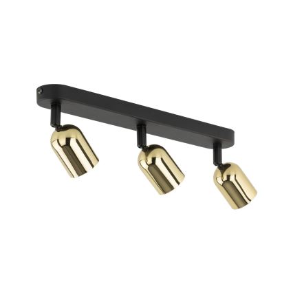 LED spot svetiljka TOP 3xGU10/10W/230V crna/zlatna