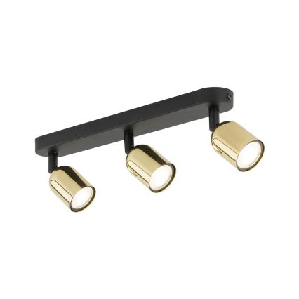 LED spot svetiljka TOP 3xGU10/10W/230V crna/zlatna