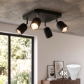 LED spot svetiljka TOP 4xGU10/10W/230V crna