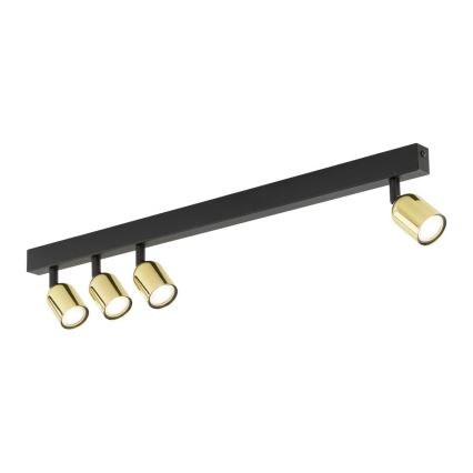 LED spot svetiljka TOP 4xGU10/10W/230V crna/zlatna