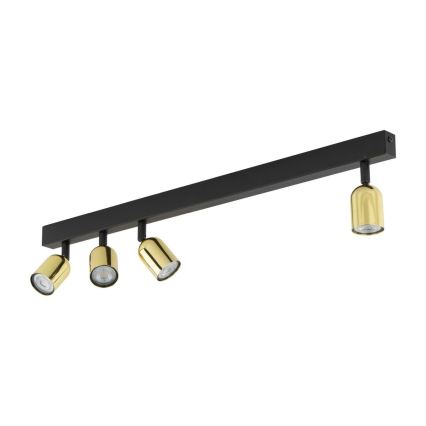 LED spot svetiljka TOP 4xGU10/10W/230V crna/zlatna