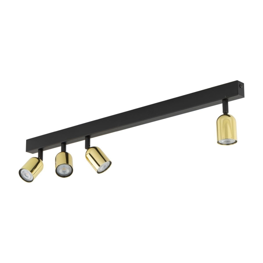 LED spot svetiljka TOP 4xGU10/10W/230V crna/zlatna