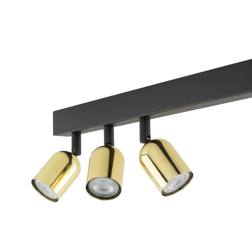 LED spot svetiljka TOP 4xGU10/10W/230V crna/zlatna