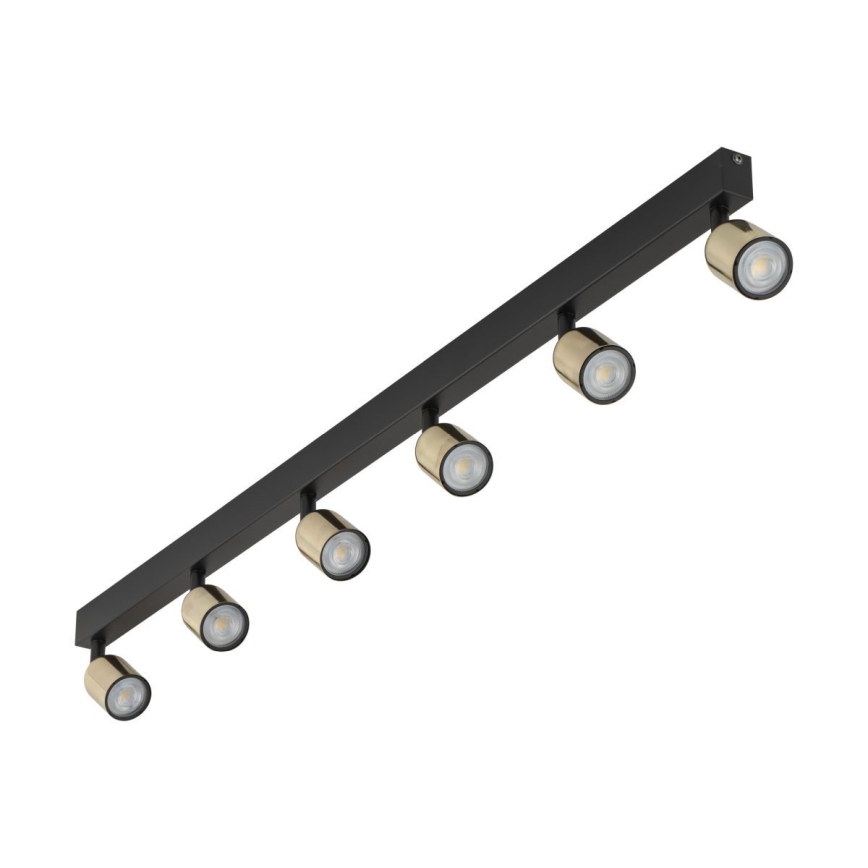 LED spot svetiljka TOP 6xGU10/10W/230V crna/zlatna