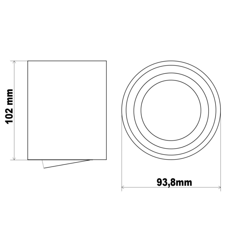 LED spot svetiljka TUBA 1xGU10/5W/230V 4000K crna