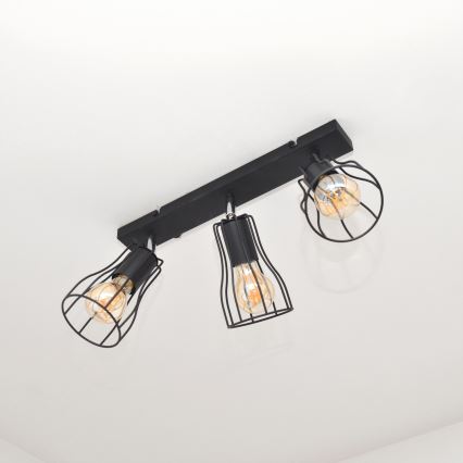LED spot svetiljka TUBE II 3xE27/15W/230V crna