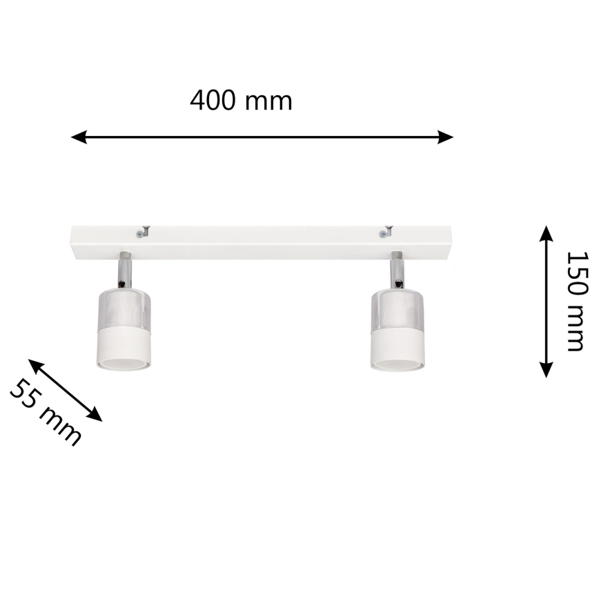 LED spot svetiljka TUBSSON 2xGU10/4,8W/230V bela/sjajni hrom