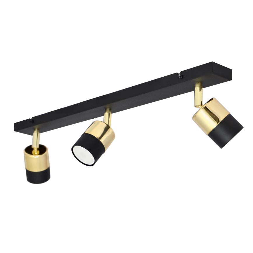 LED spot svetiljka TUBSSON 3xGU10/4,8W/230V crna/zlatna