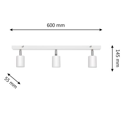 LED spot svetiljka TUNE 3xGU10/4,8W/230V bela