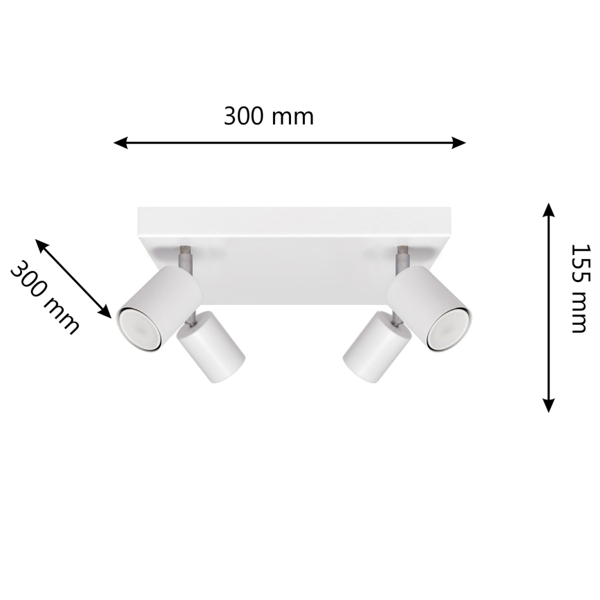 LED spot svetiljka TUNE 4xGU10/4,8W/230V bela