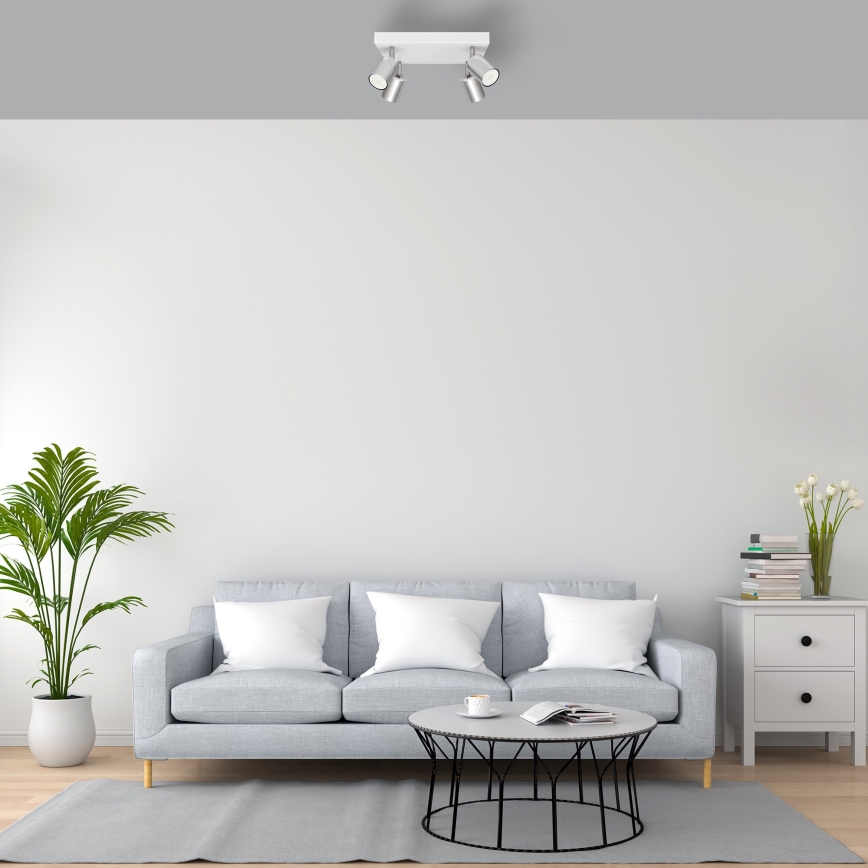 LED spot svetiljka TUNE 4xGU10/4,8W/230V mat hrom/bela