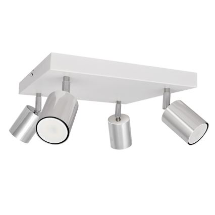 LED spot svetiljka TUNE 4xGU10/4,8W/230V mat hrom/bela