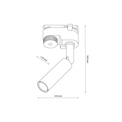 LED spot za jednofazni šinski sistem LAGOS 1xG9/3W/230V zlatna/crna