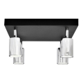 LED spot svetilo TUNE 4xGU10/4,8W/230V matni hrom/crna
