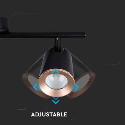 LED spot svetlo 3xLED/5W/230V 4000K crno