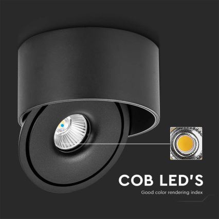 LED fleksibilno spot svetlo LED/20W/230V 3000/4000/6400K CRI 90 crno