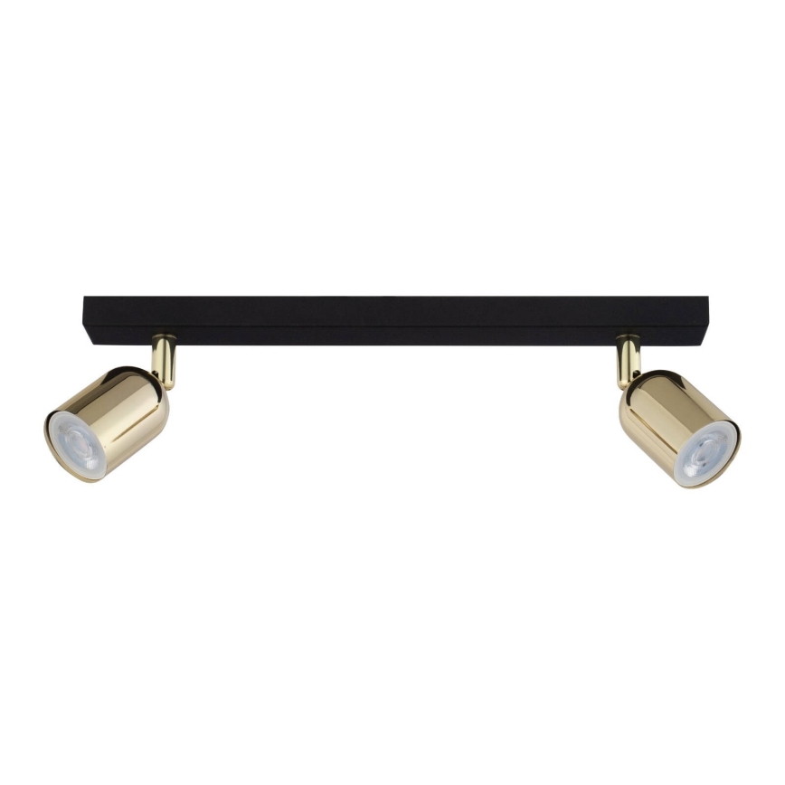 LED spot svetlo TOP 2xGU10/10W/230V crno/zlatno