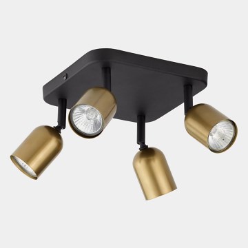 LED spot svetlo TOP 4xGU10/10W/230V zlatno/crno