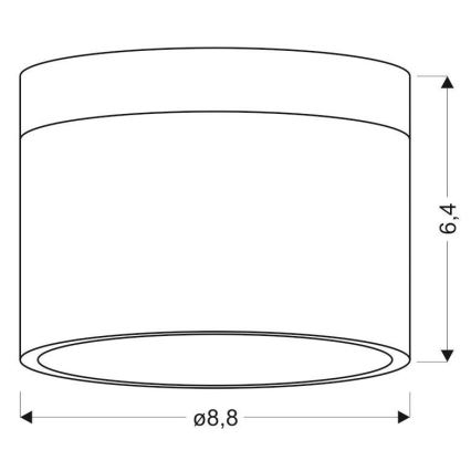 LED spot svetlo TUBA LED/9W/230V belo/crno