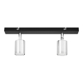 LED spot svetlo TUNE 2xGU10/4,8W/230V matni hrom/crna