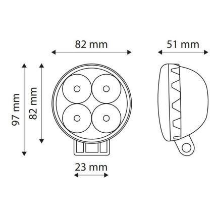 LED spot svetlo za automobil EPISTAR LED/12W/10-30V IP67 6000K