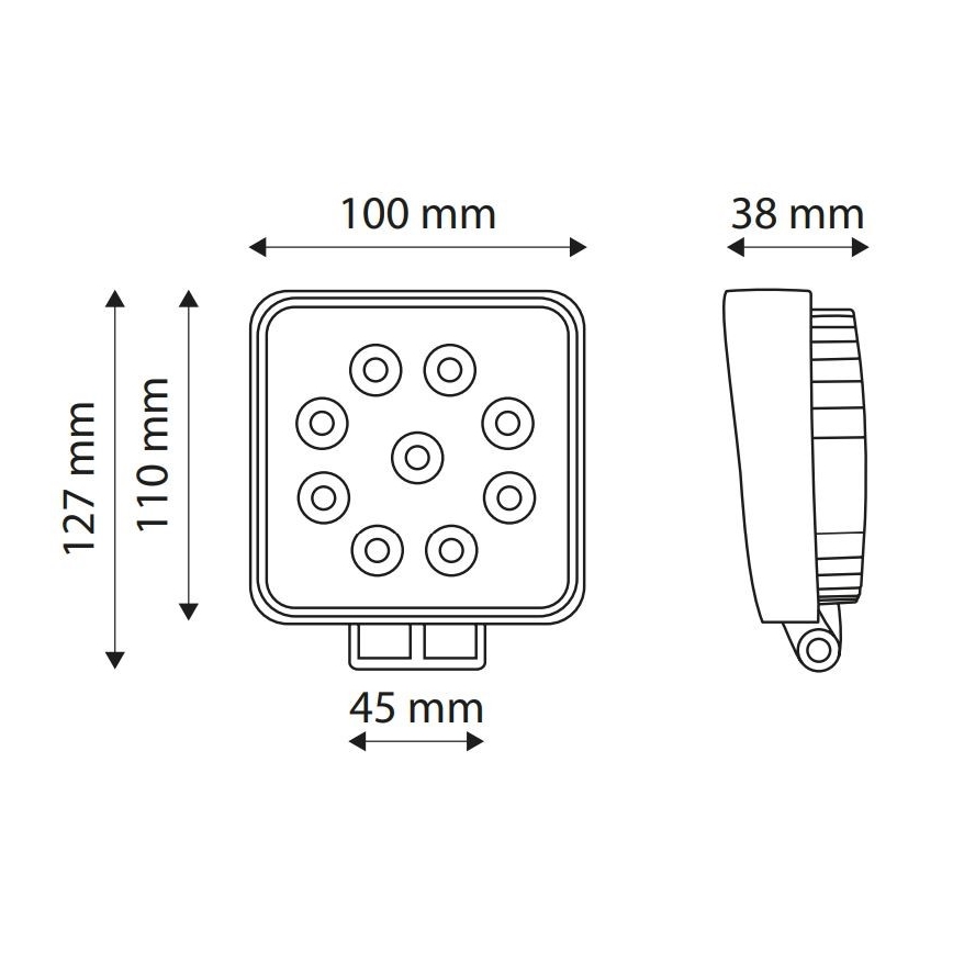 LED spot svetlo za automobil EPISTAR LED/27W/10-30V IP67 6000K