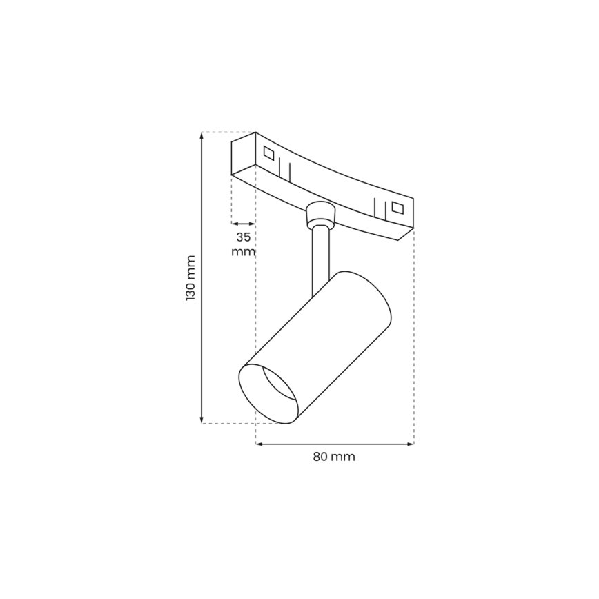 LED spot za šinski sistem MAGNETIC TRACK LED/7W/48V 3000K crna
