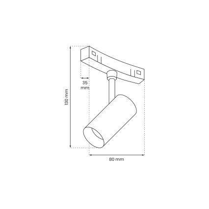 LED spot za šinski sistem MAGNETIC TRACK LED/7W/48V 4000K crna