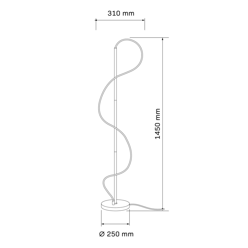 LED stojeća lampa EMMA LED/24W/230V zlatna