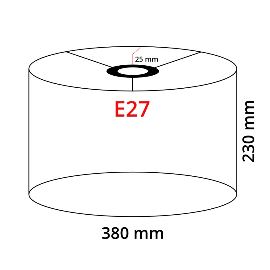 LED stojeća lampa TUNJA 1xE27/20W/230V prečnik 38 cm crna