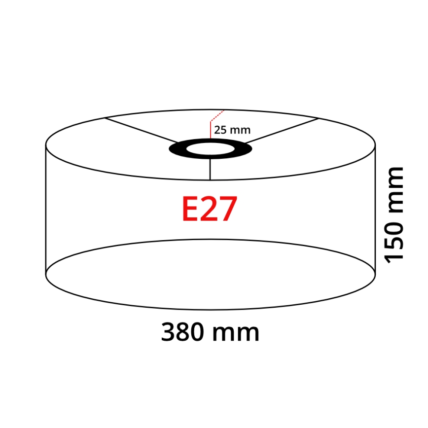 LED stojeća lampa TUNJA 1xE27/20W/230V prečnik 38 cm zlatna/bela