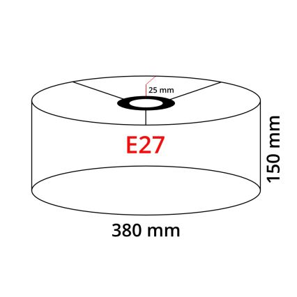 LED stojeća lampa TUNJA 1xE27/20W/230V, prečnik 38 cm, zlatna/smeđa