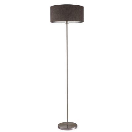 LED stojeća lampa TUNJA 1xE27/20W/230V Ø 38 cm mat hrom/braon