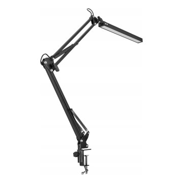 LED stolna lampa sa stezaljkom, prigušiva, sa dodirnim senzorom, fleksibilna, LED/10W/5/230V 3000/4000/6000K crna