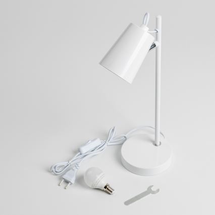 LED stona lampa 1xE14/4,9W/230V bela