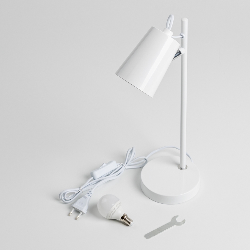 LED stona lampa 1xE14/4,9W/230V bela