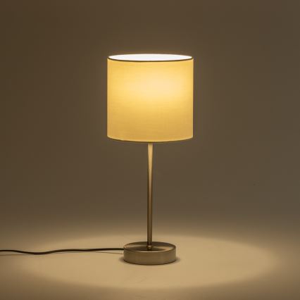 LED stona lampa 1xE14/5W/230V bela/matni hrom