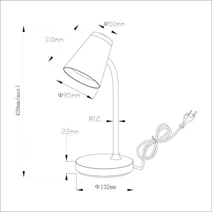 LED stona lampa CHICO LED/4,5W/230V crna