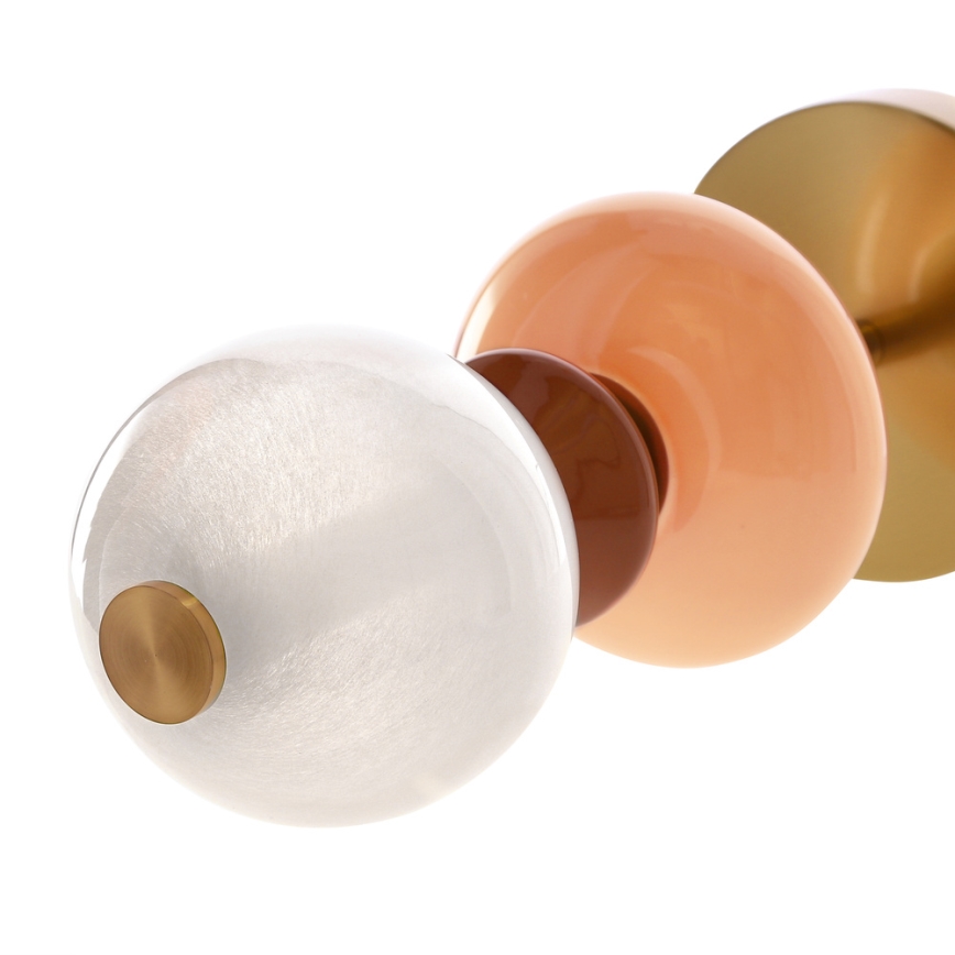 LED stona lampa FLORES LED/10W/230V zlatna/narandžasta/smeđa