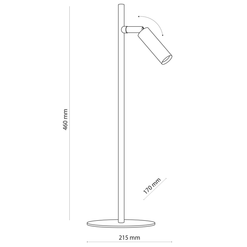 LED stona lampa LAGOS 1xG9/6W/230V 4000K crna/zlatna