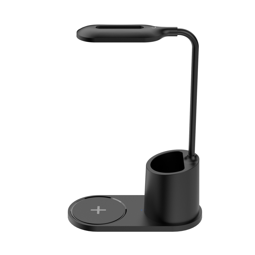 LED stona lampa LED/3W/5V sa bežičnim punjenjem crna